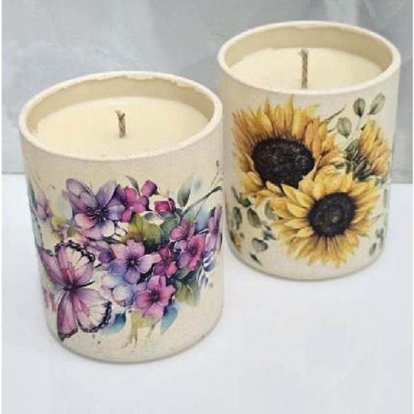 Candle in a Glass, Floral