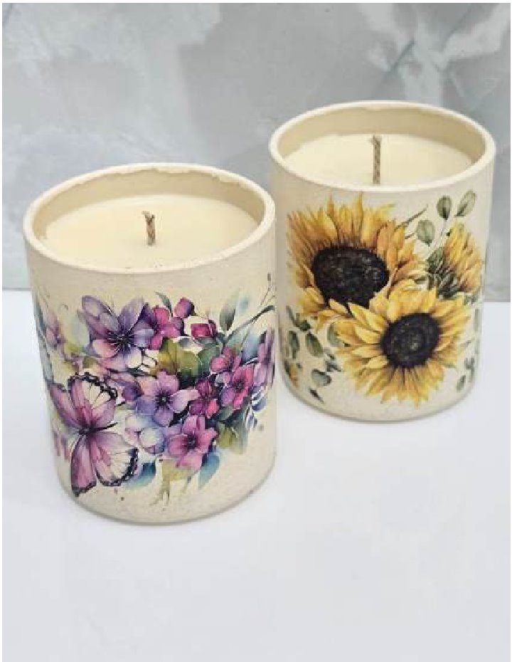 Candle in a Glass, Floral
