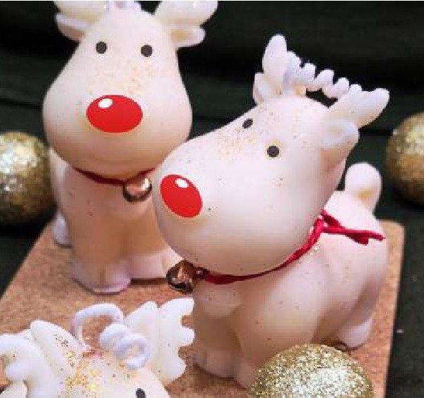 Elf Reindeer Candle