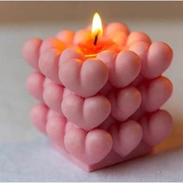 Heart Cube Candle