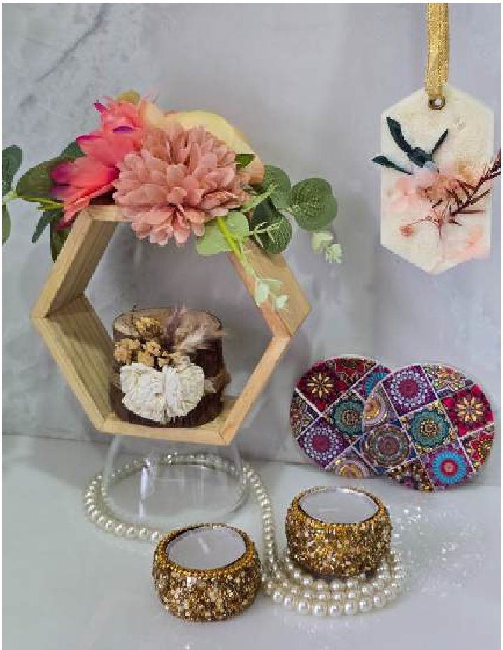 Hexagonal Floral Set
