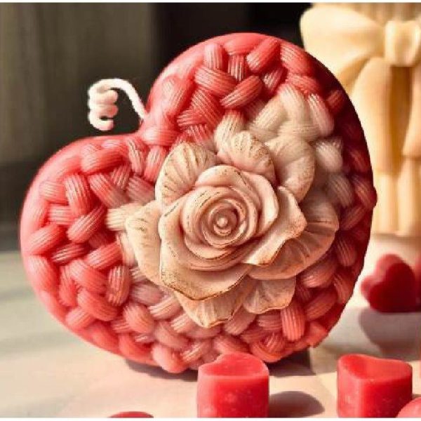 Rose Heart Candle