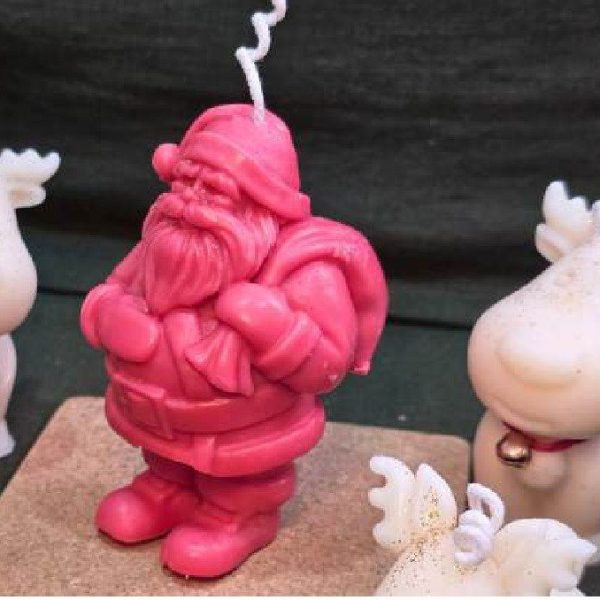 Small Sack Santa Candle