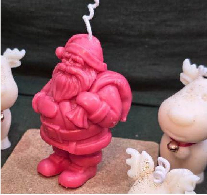 Small Sack Santa Candle