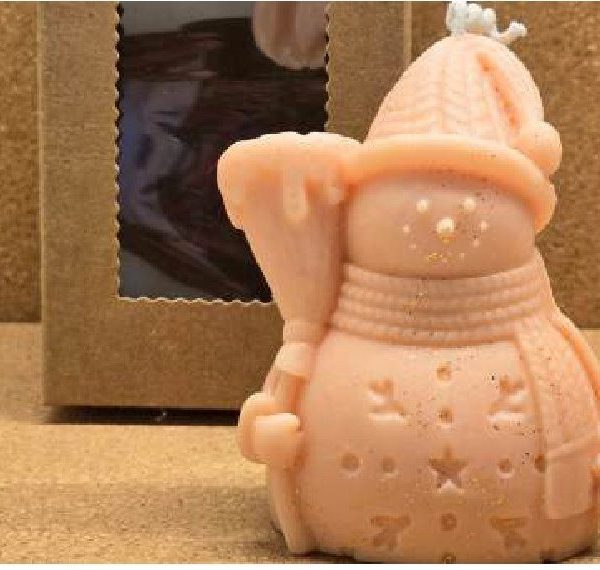 Snowman Candle