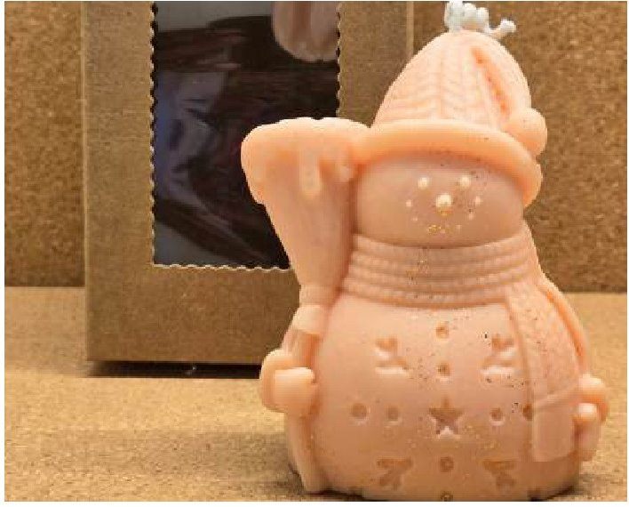 Snowman Candle