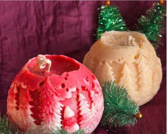 Christmas Ball Candle